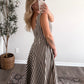 Column Stripe Midi Dress
