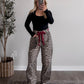 Wild Rogue Leopard High Rise Barrel Jean