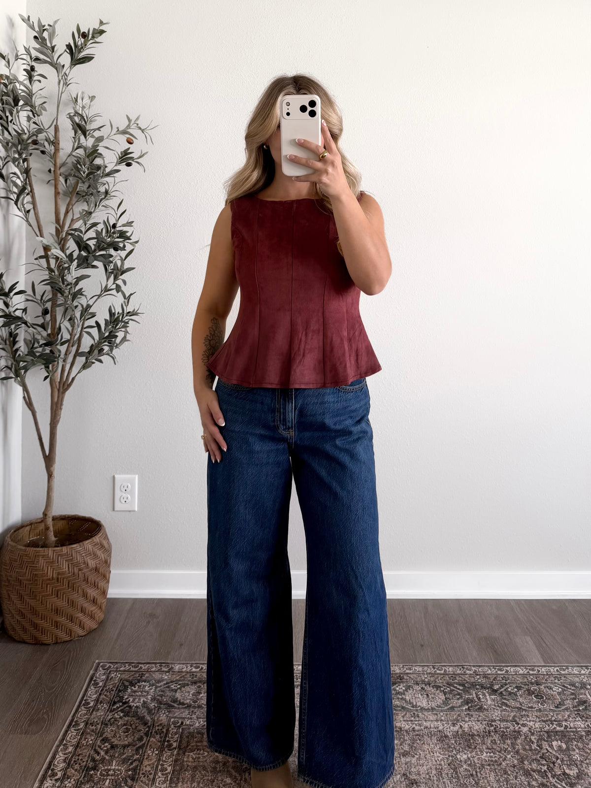 Saddlewood Suede Top