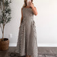 Column Stripe Midi Dress