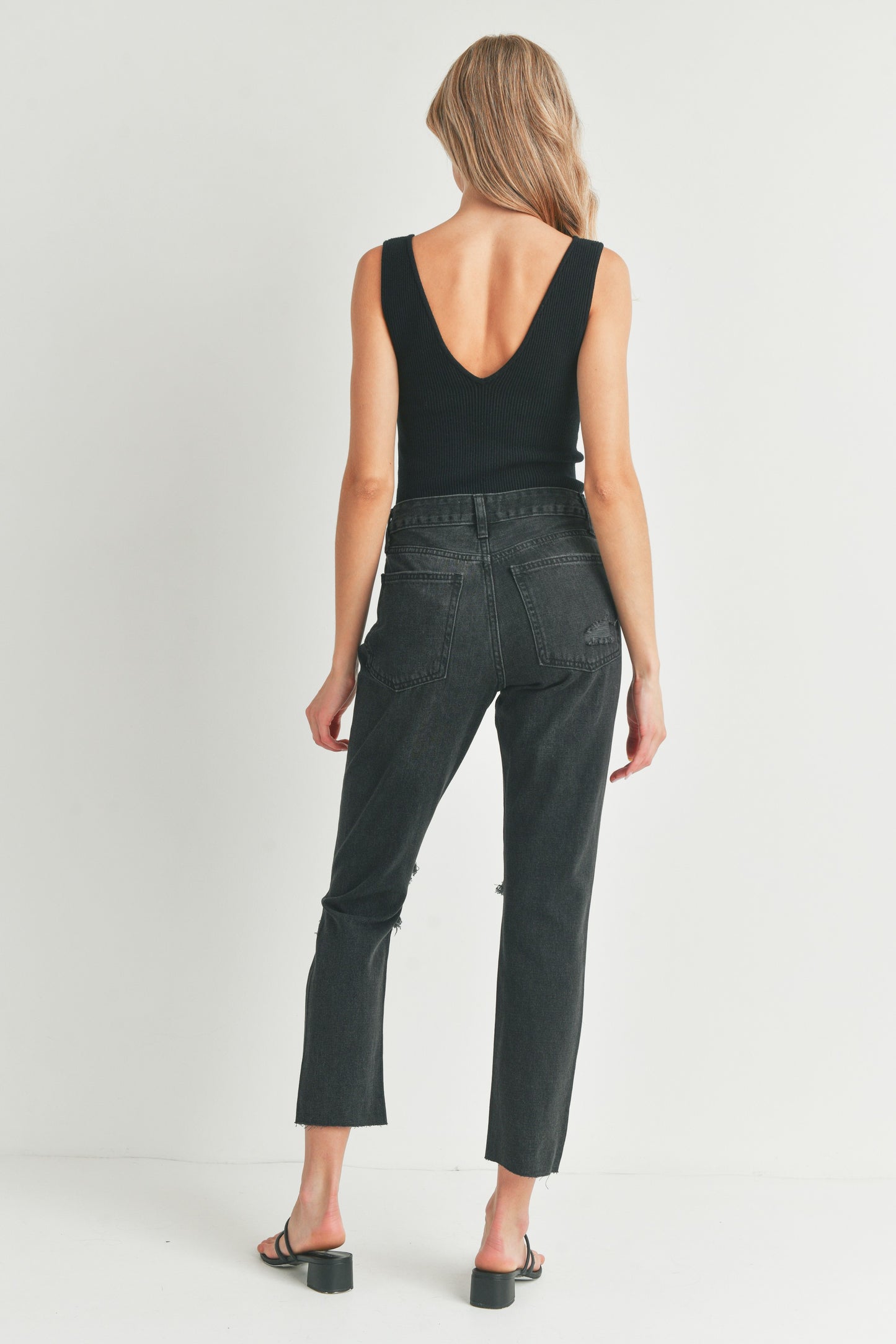 The Beverly Washed Black Straight Jean Final Sale s