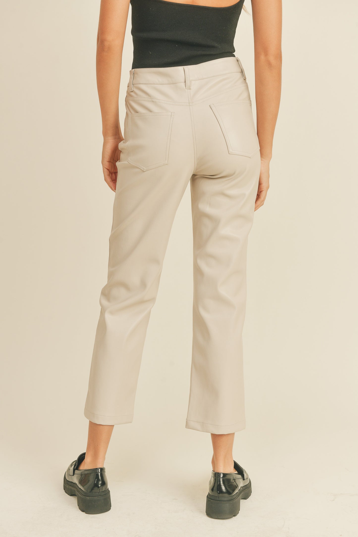 Whitmore Faux Leather Straight Leg Pants Final Sale