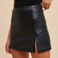 Meet At Midnight Leather Skort Final Sale