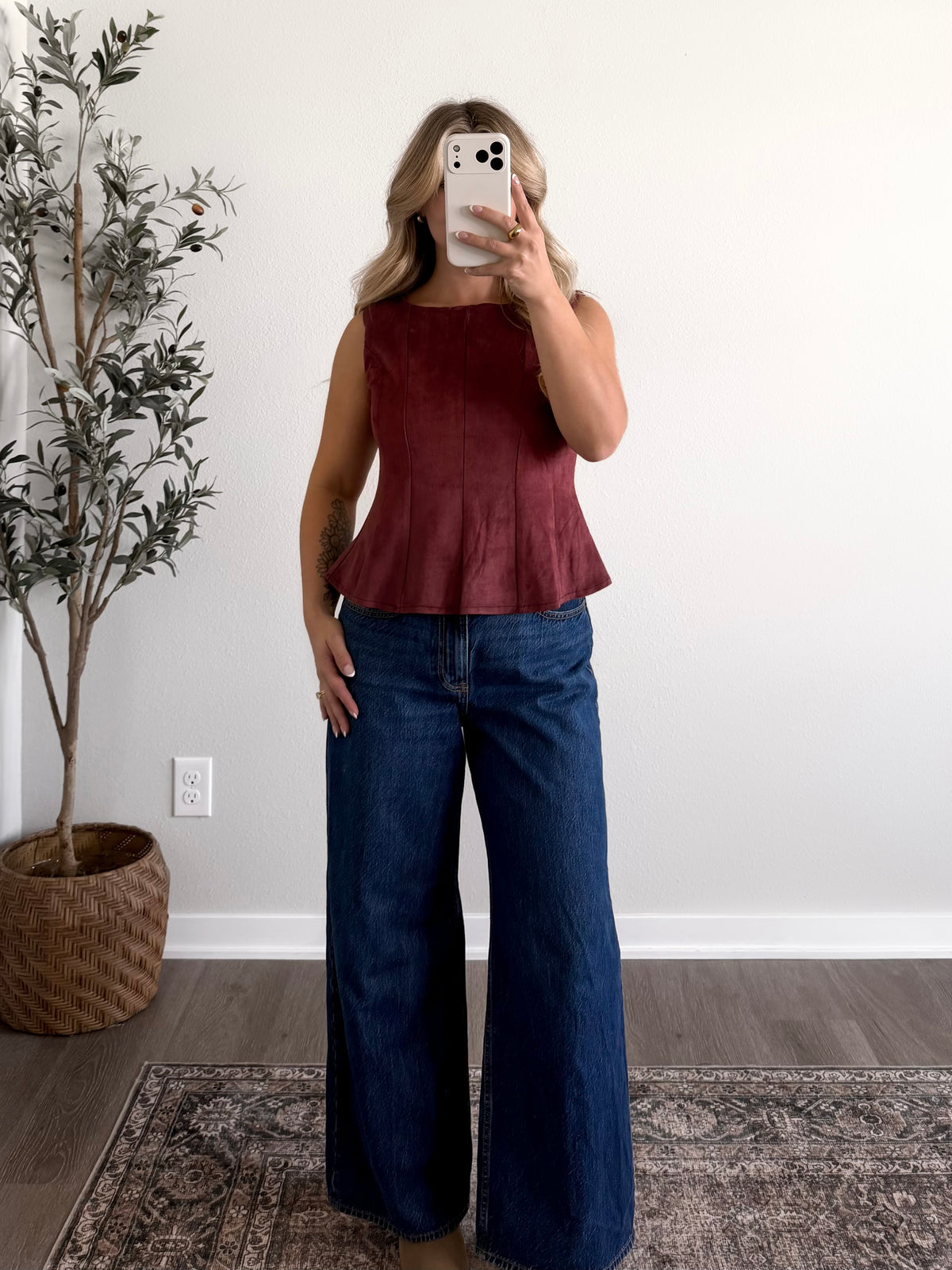 Saddlewood Suede Top