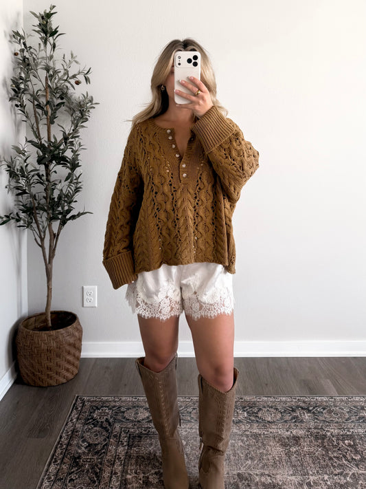 Woodstock Knit Sweater / Golden Rod
