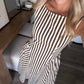 Column Stripe Midi Dress