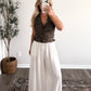 Cold Brew Dotted Smocked Top