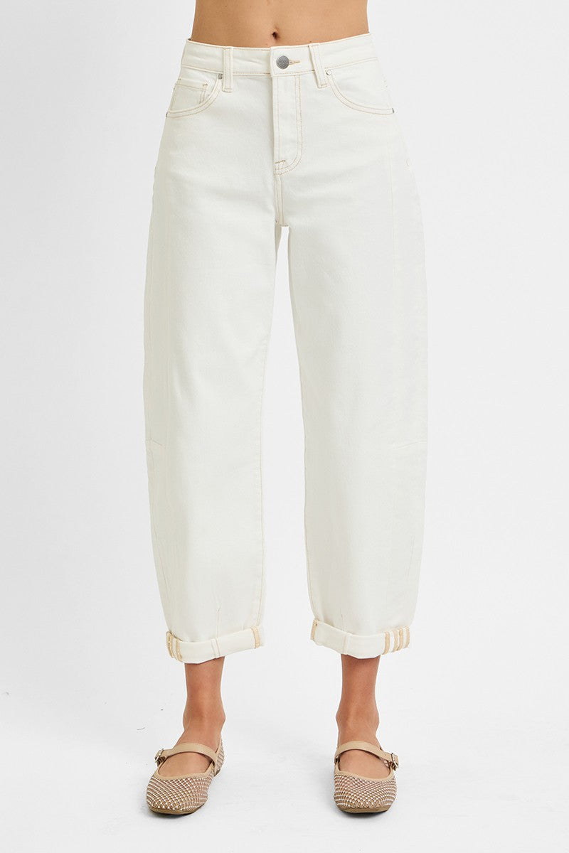 Addie High Rise Barrel Jean