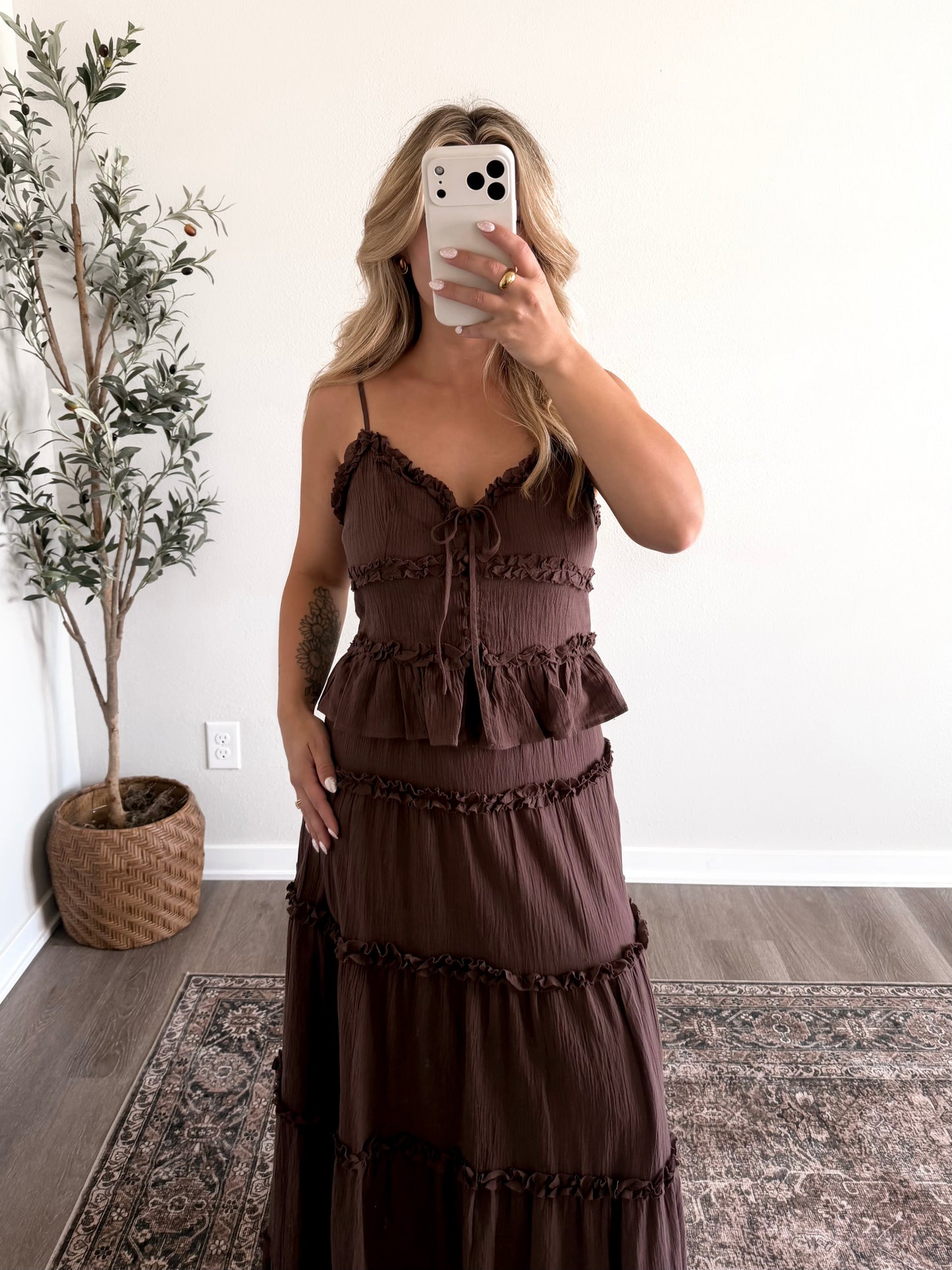 Cocoa Muse Maxi Skirt Set