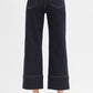 Eve High Rise Wide Leg Crop Jean / Dark Wash