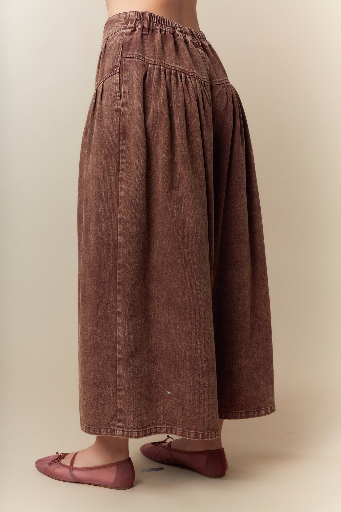 Sawyer High Rise Wide Leg Crop Pant / Brown (Short Friendly)