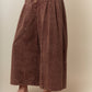 Sawyer High Rise Wide Leg Crop Pant / Brown (Short Friendly)