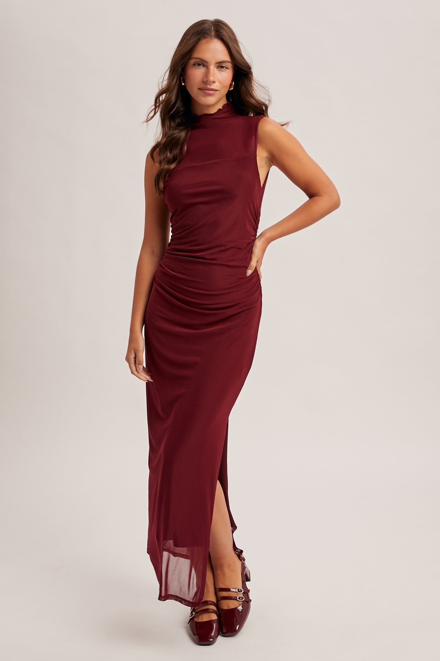 Nightcap Mock Neck Midi Dress