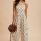 Biscotti Dotted Wide Leg Jumpsuit / Cream-Brown