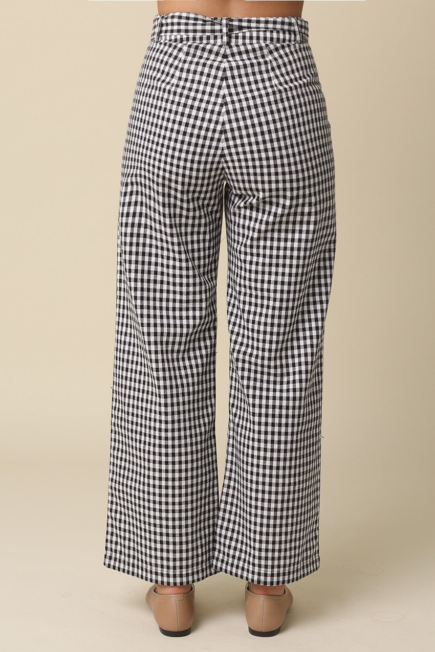 Harper Gingham Wide Leg Pant
