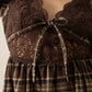 Hazelnut Waldorf Plaid Lace Dress