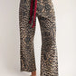 Wild Rogue Leopard High Rise Barrel Jean