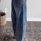 Vintage Rose Barrel Jean