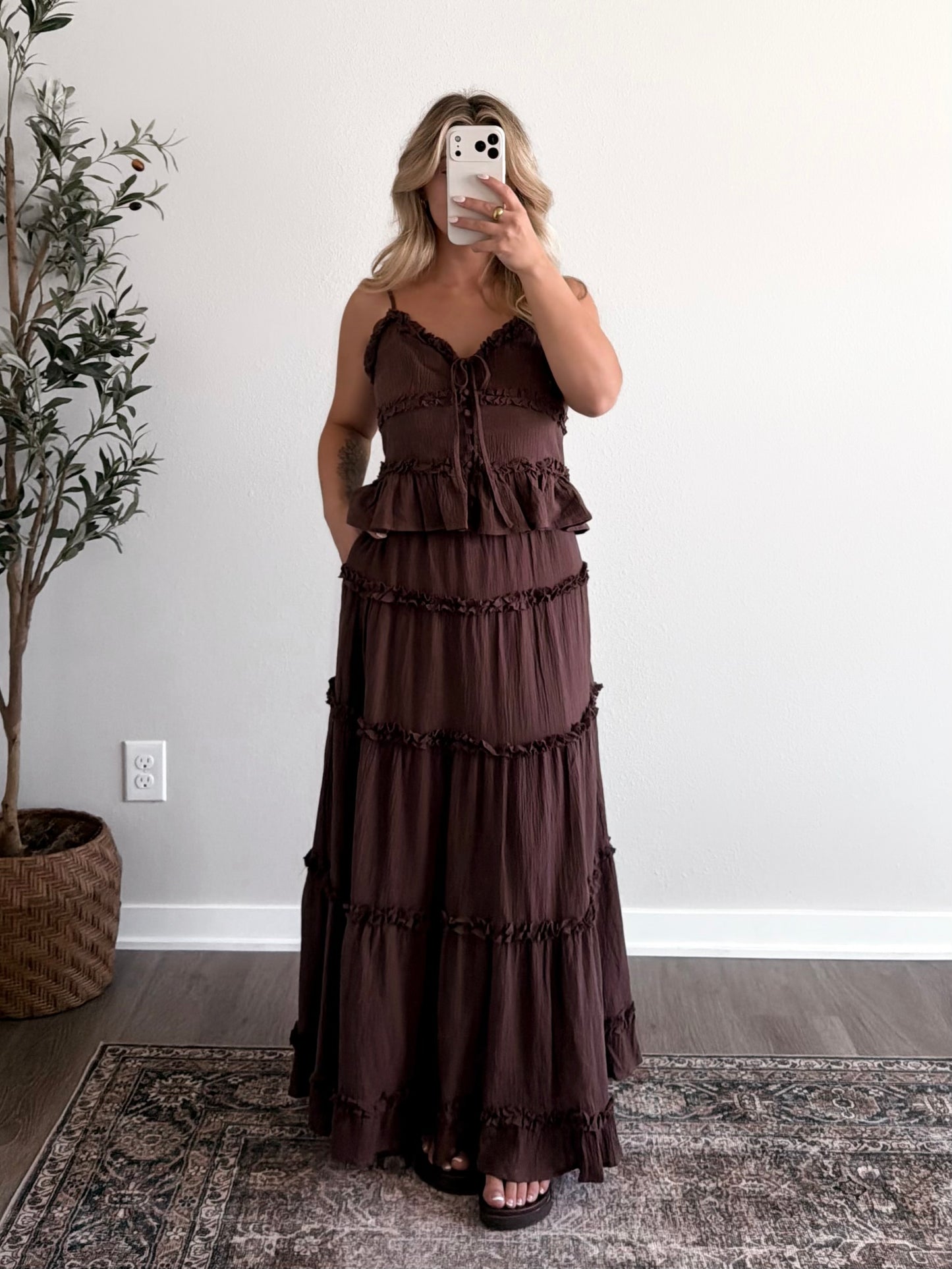 Cocoa Muse Maxi Skirt Set