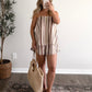 Golden Coast Striped Short Set