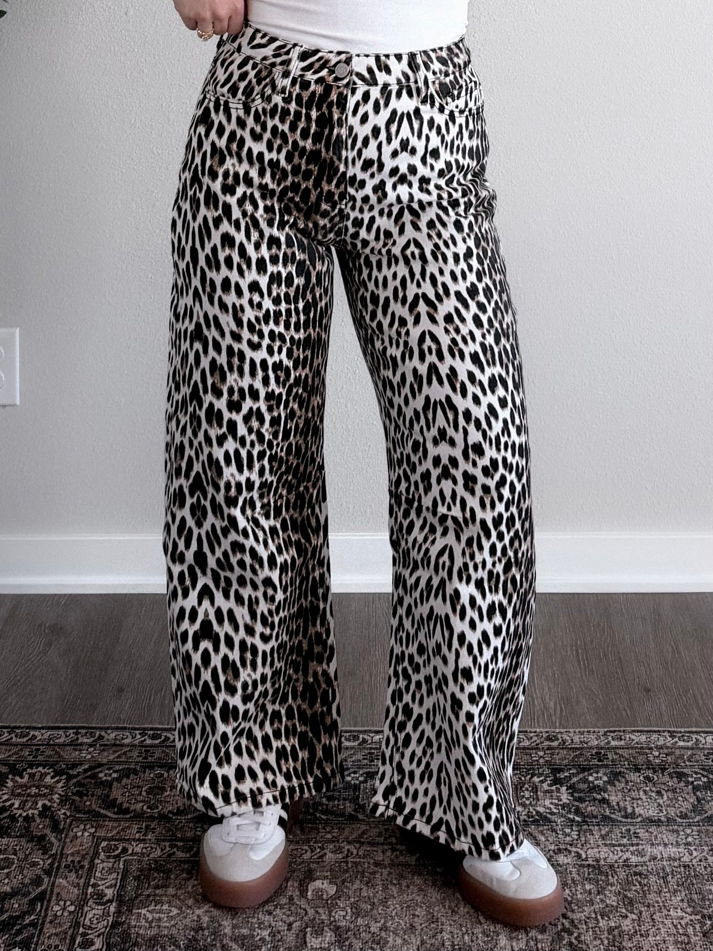 Wild Love Leopard Barrel Pant (PREORDER: EST SHIP 1.17)