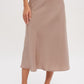 Sweet And Chic Satin Midi Skirt Final Sale