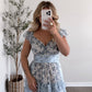 Blueberry Fields Floral Maxi Dress