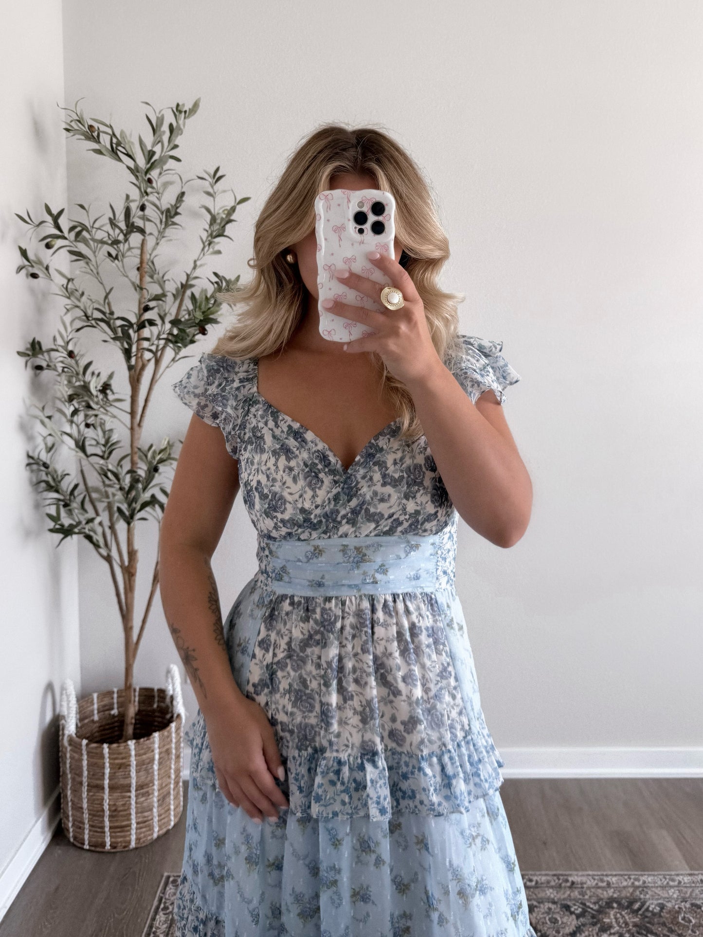 Blueberry Fields Floral Maxi Dress