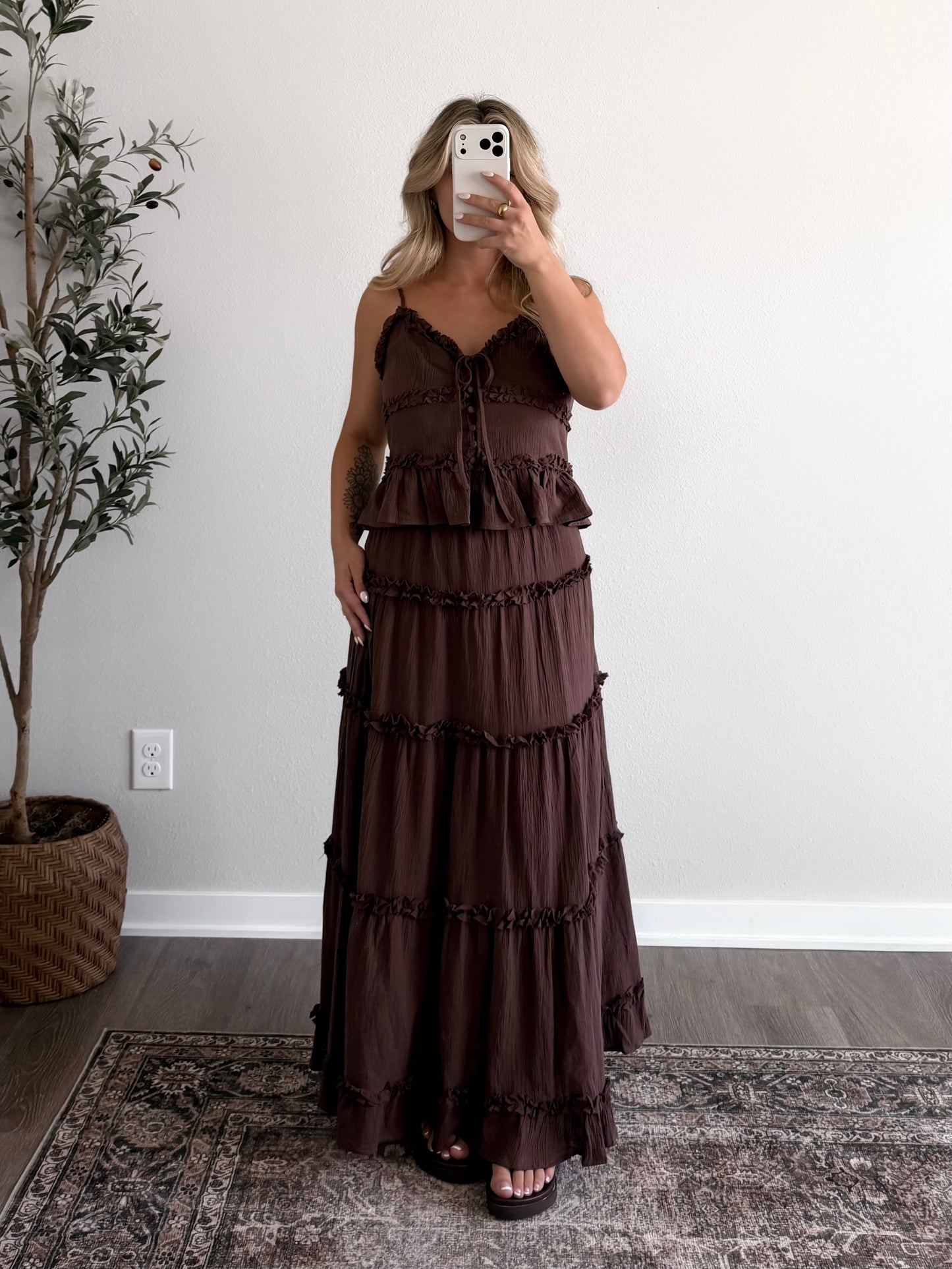 Cocoa Muse Maxi Skirt Set