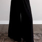 Long Day Linen Wide Leg Pant / Black (Short Friendly)