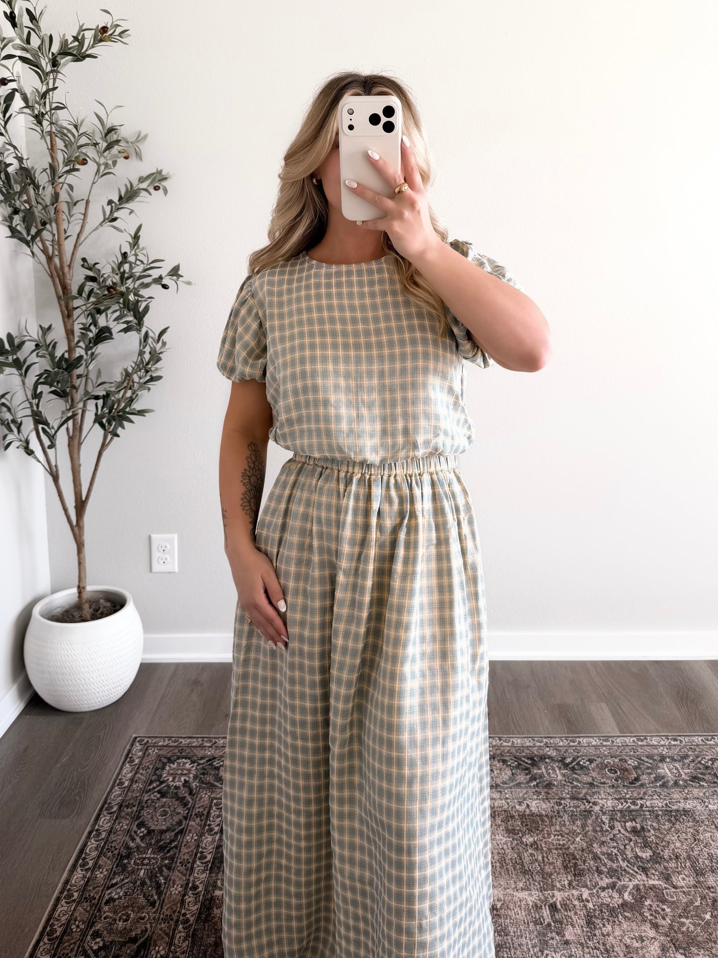 Sunny Meadow Gingham Skirt Set