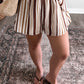 Golden Coast Striped Short Set
