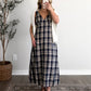 New England Plaid Midi Dress