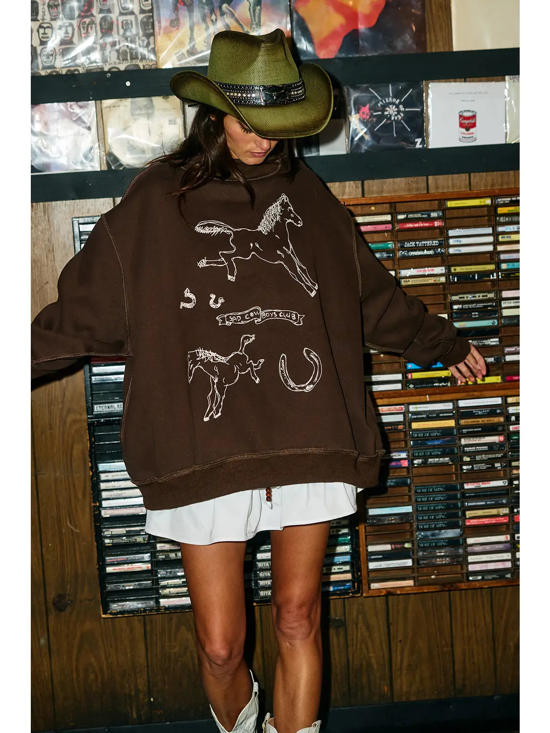 Howdy Reversible Oversized Mockneck