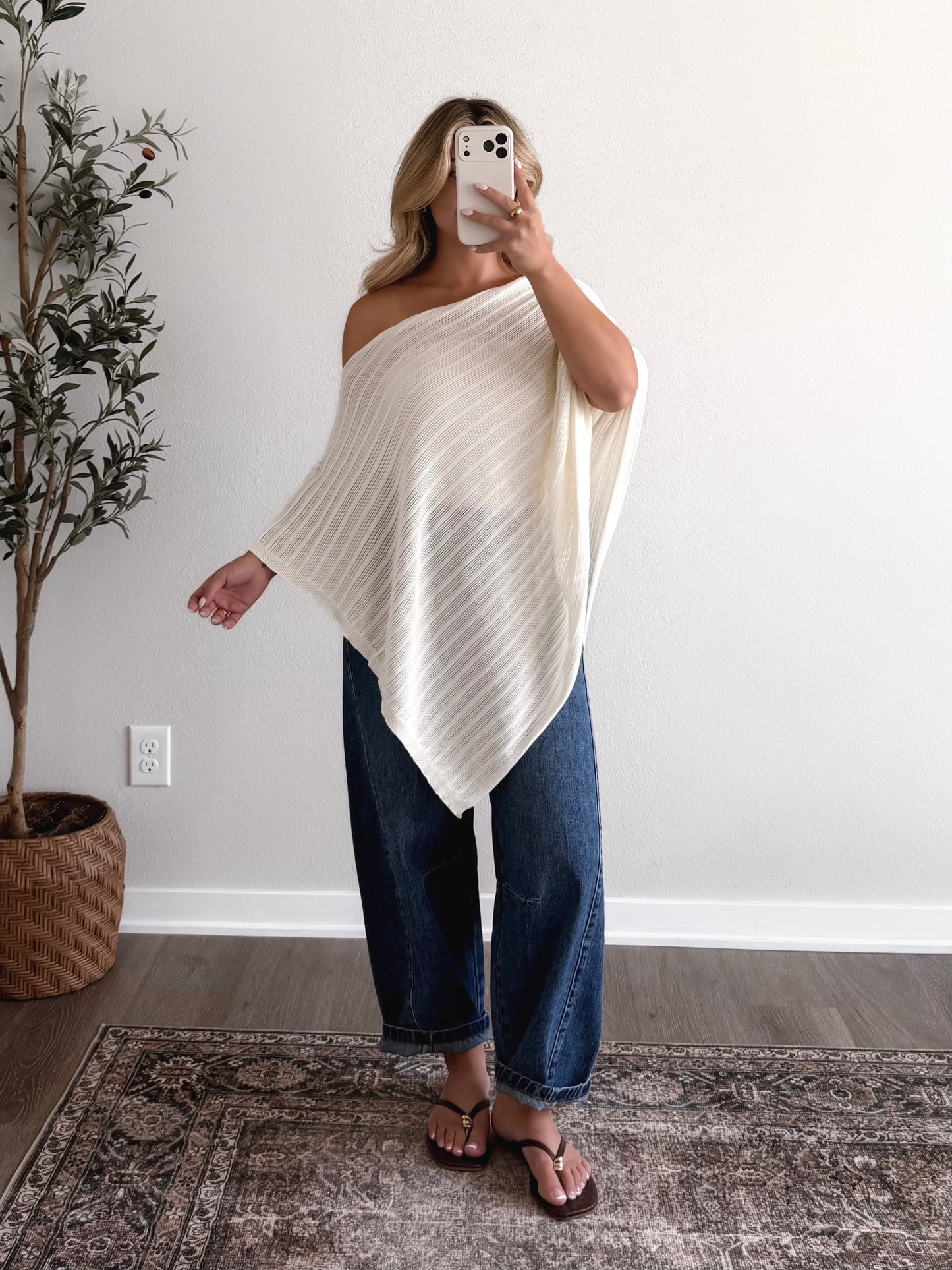Lilia Knit Poncho Top