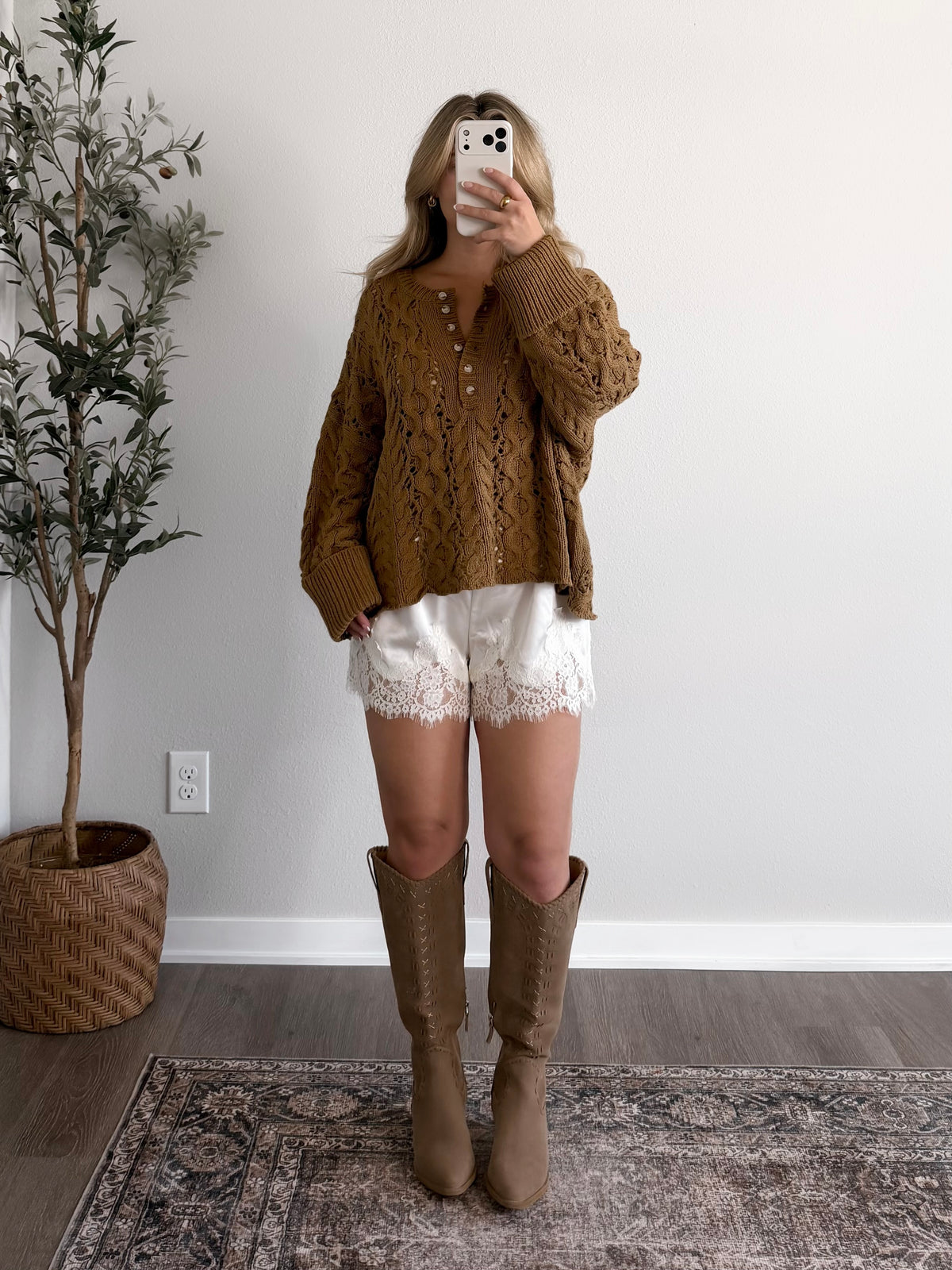 Sylvie Satin Lace Shorts
