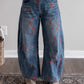 Vintage Rose Barrel Jean