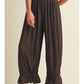Espresso Chic Lace Pant Set