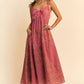 Claret Patchwork Maxi Dress