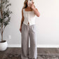 Fine Line Striped Linen Pant