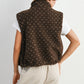 Coco Dot Sherpa Vest / Deep Brown
