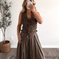 Cold Brew Dotted Smocked Top