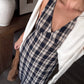 New England Plaid Midi Dress