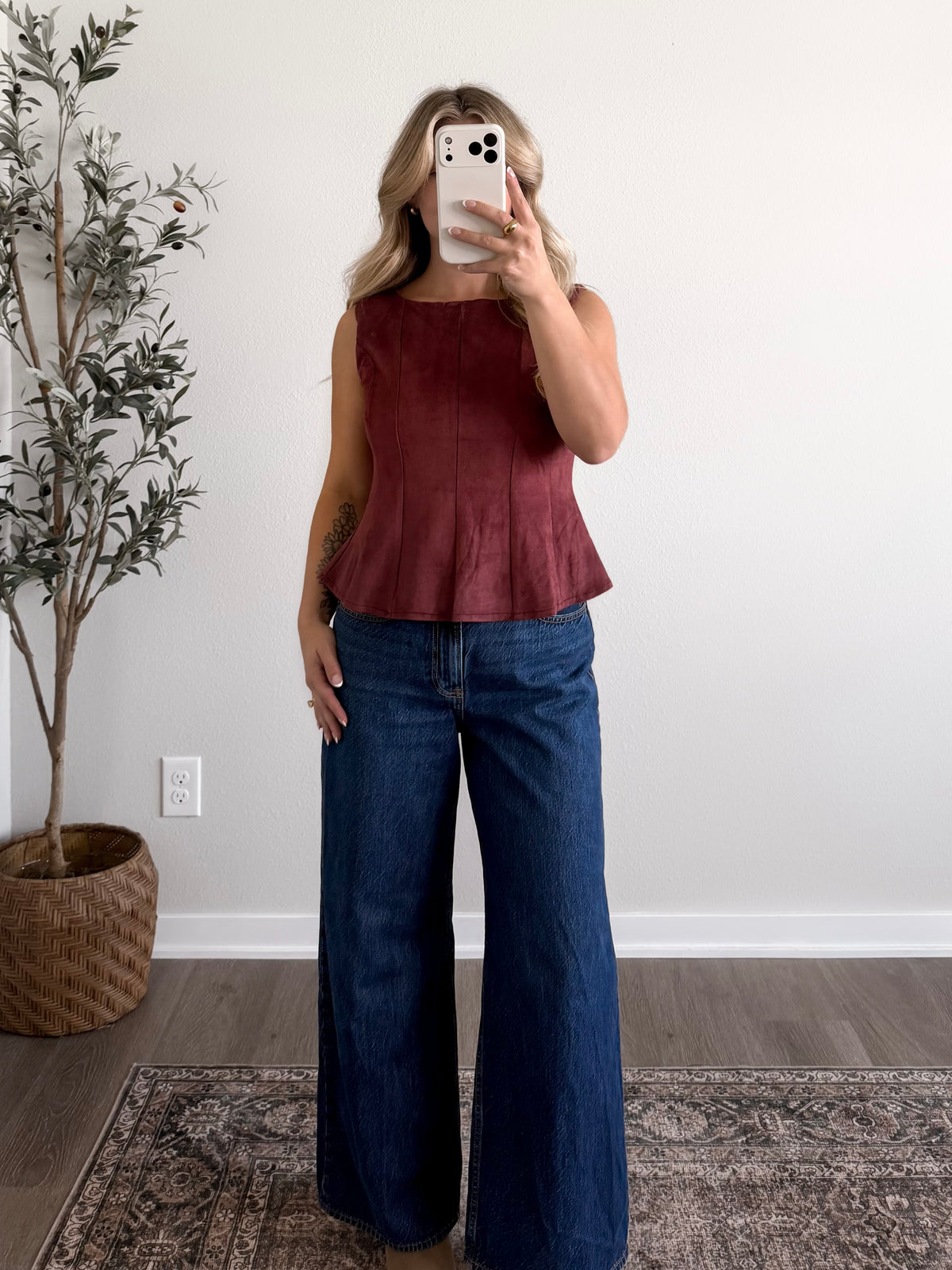 Saddlewood Suede Top