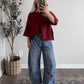 Vintage Rose Barrel Jean
