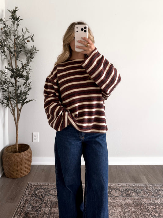 Throwback Stripe Knit Top