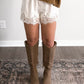 Sylvie Satin Lace Shorts