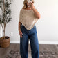 Soft Spoken Knit Poncho Top / Natural
