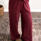 Maroon Mood Stripe Lounge Set