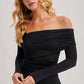 Elegant Off Shoulder Top / Black